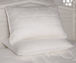 L'essentiel linge de maison Almohada de Algodón y Bambú Blanco 50x70 cm